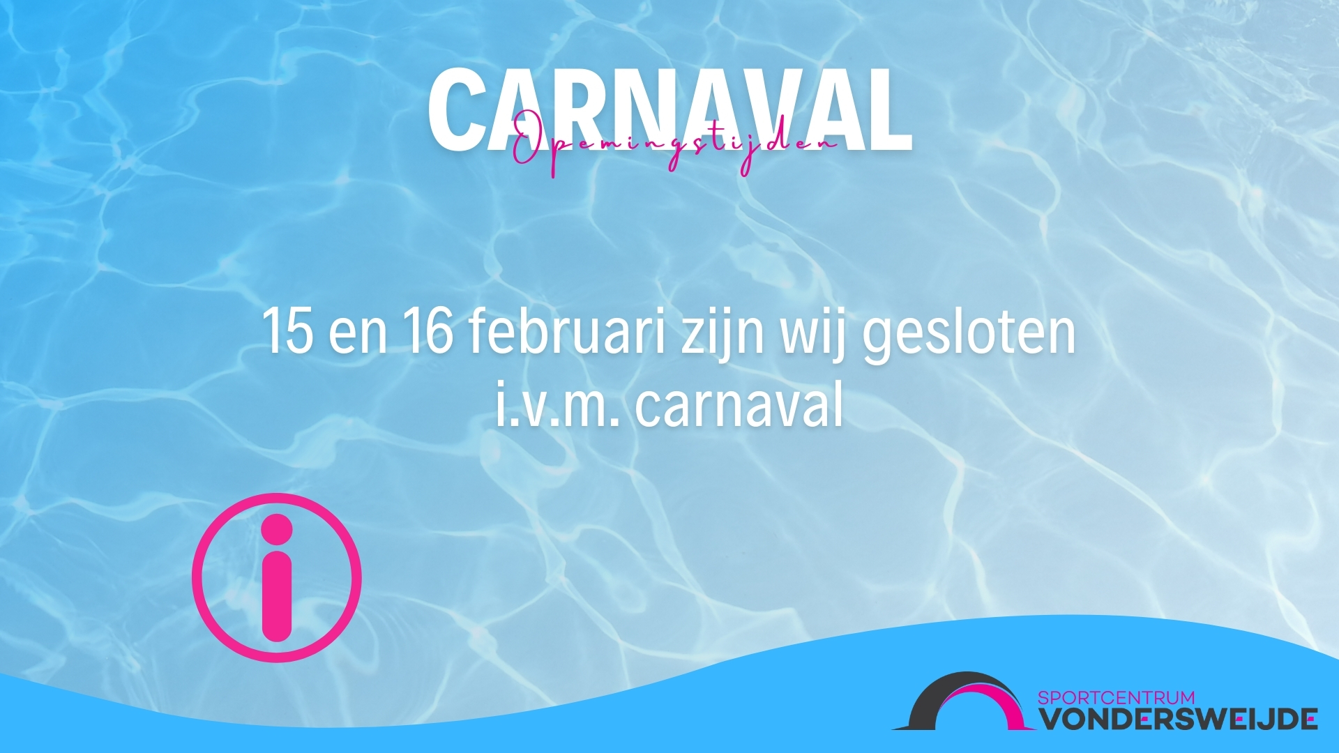 gesloten in verband met carnaval